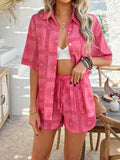 Devine Printed Button Down Shirt and Shorts Set - Hovatok