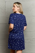 MOON NITE Quilted Quivers Button Down Sleepwear Dress - Hovatok