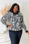Heimish Full Size Zebra Print Sweater - Hovatok