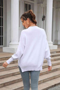 Angel Wings Round Neck Long Sleeve Sweater - Hovatok