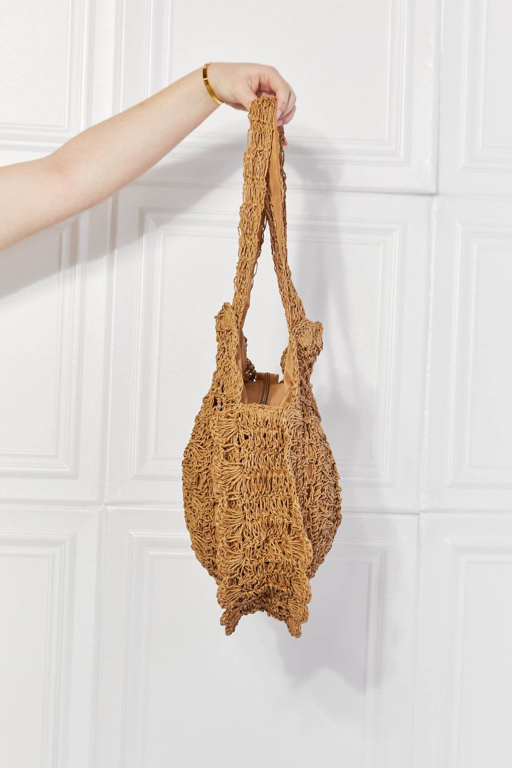 Justin Taylor Brunch Time Straw Rattan Handbag - Hovatok