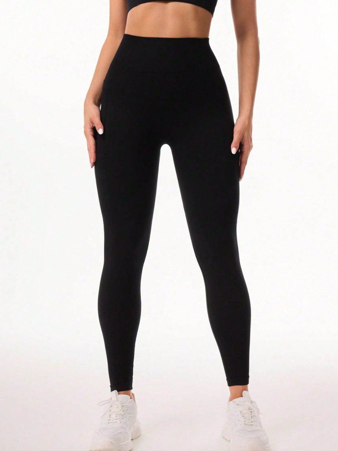 Pocketed High Waist Active Leggings - Hovatok