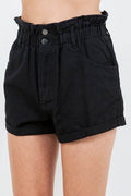 American Bazi High Waist Paper Bag Shorts - Hovatok