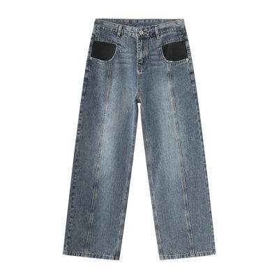 Mid Rise Waist Jeans with Pockets - Hovatok