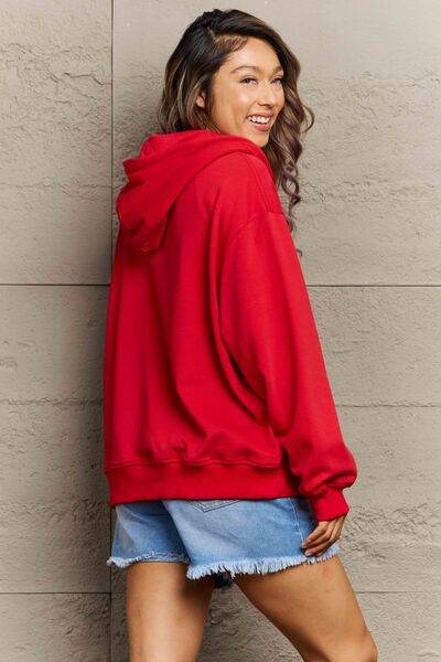 Full Size Zip Up Long Sleeve Hooded Jacket - Hovatok