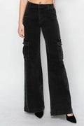 Risen Full Size High Rise Wide Leg Cargo Jeans - Hovatok