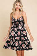 Culture Code Full Size Floral Frill Cami Dress - Hovatok