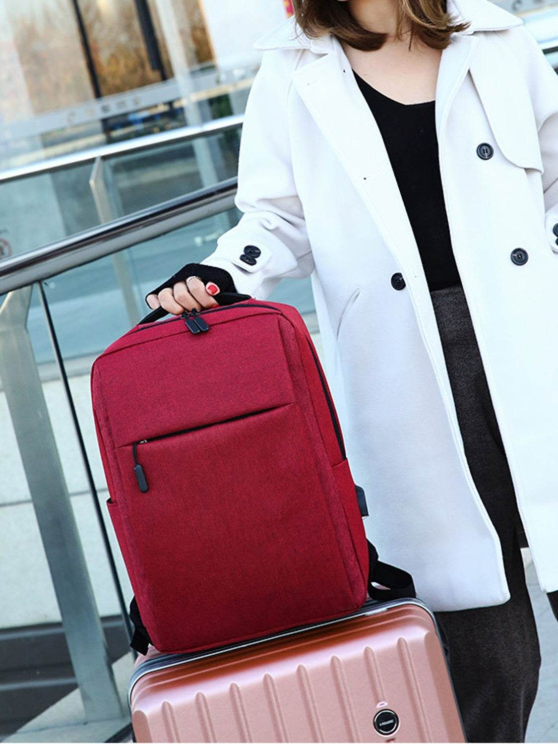 Adjustable Straps Oxford Cloth Backpack Bag - Hovatok
