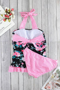 Mixed Print Tie-Back Two-Piece Swimsuit - Hovatok