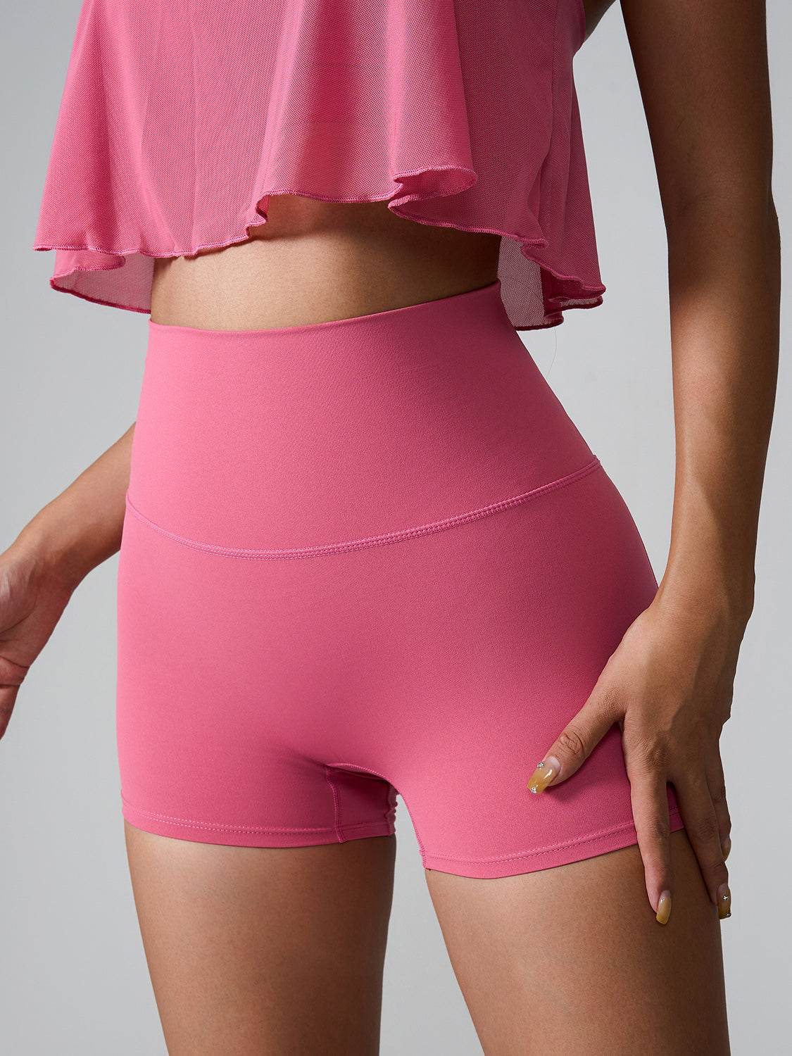 High Waist Active Shorts - Hovatok
