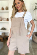 Double Take Full Size Texture Sleeveless Romper - Hovatok