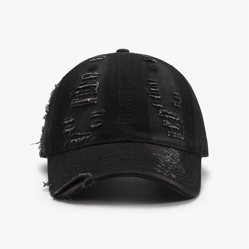 Distressed Adjustable Cotton Baseball Cap - Hovatok