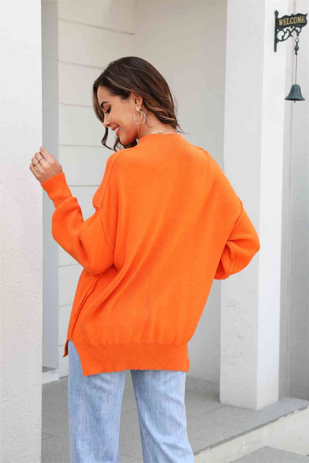 Angel Wings Round Neck Long Sleeve Sweater - Hovatok