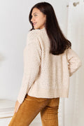 Double Take Open Front Long Sleeve Cardigan - Hovatok