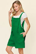 Double Take Full Size Texture Sleeveless Romper - Hovatok