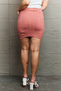 HIDDEN Cable-Knit Sweater Mini Skirt - Hovatok