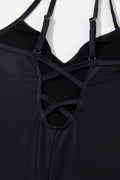Embroidered V-Neck One-Piece Swimwear - Hovatok