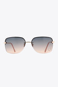 Rhinestone Heart Metal Frame Sunglasses - Hovatok