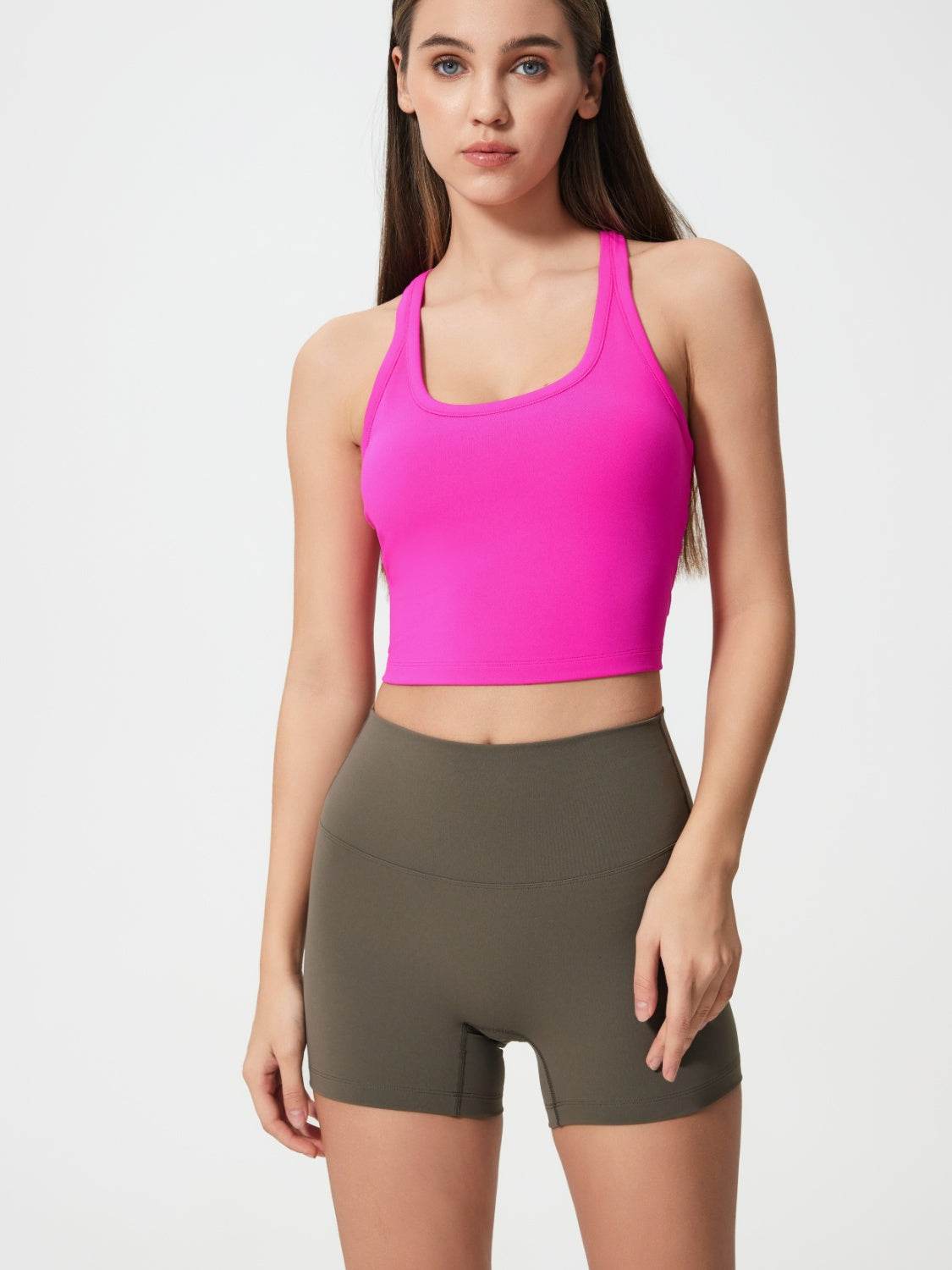 Millennia Scoop Neck Active Tank with Detachable Chest Pads - Hovatok