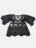 Lace Round Neck Cover-Up - Hovatok