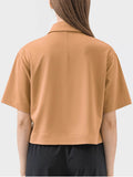 Millennia Half Button Short Sleeve Active T-Shirt - Hovatok