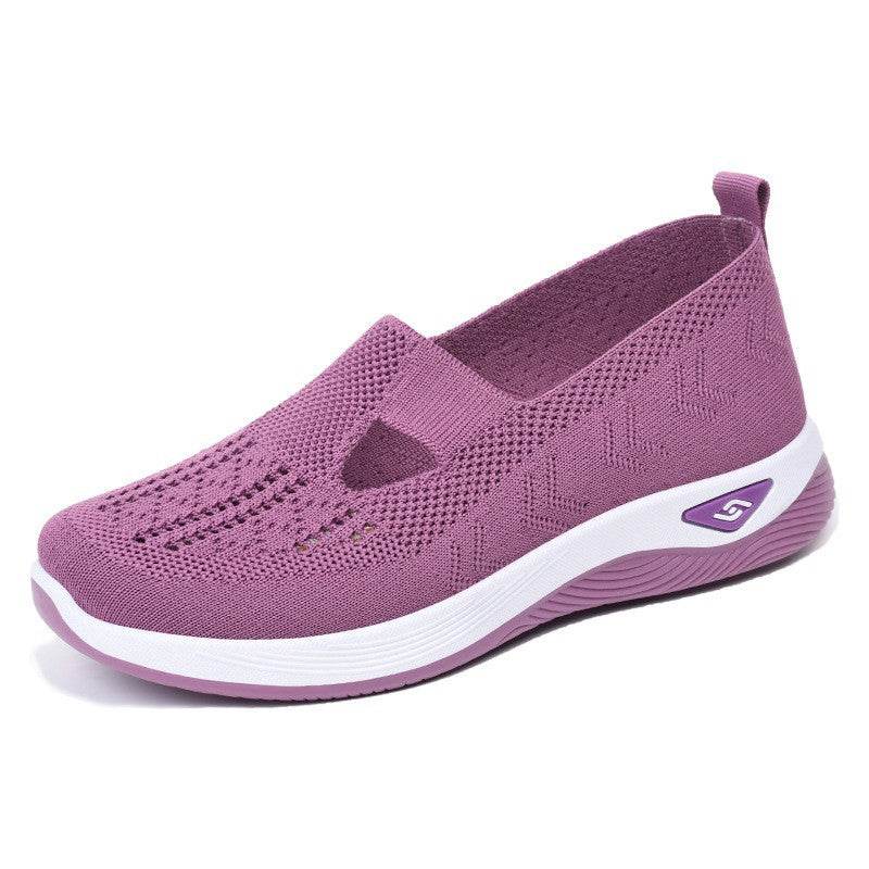 Breathable Mesh Round Toe Wedge Sneakers - Hovatok