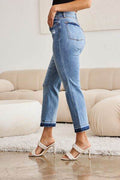 Judy Blue Full Size Release Hem Cropped Bootcut Jeans - Hovatok