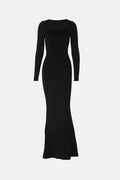 Basic Bae Built-In Shapewear Square Neck Long Sleeve Maxi Dress - Hovatok