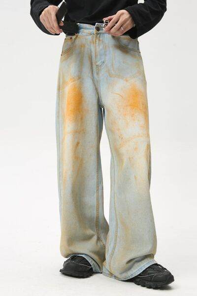 Waste Soil Wide Leg Jeans - Hovatok