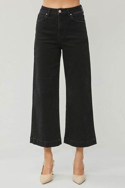RISEN Full Size High Rise Wide Leg Ankle Jeans Plus Size - Hovatok