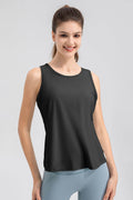 Wide Strap Round Neck Active Tank - Hovatok