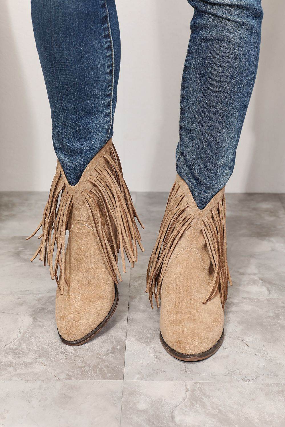 Legend Women's Fringe Cowboy Western Ankle Boots - Hovatok