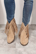 Legend Women's Fringe Cowboy Western Ankle Boots - Hovatok