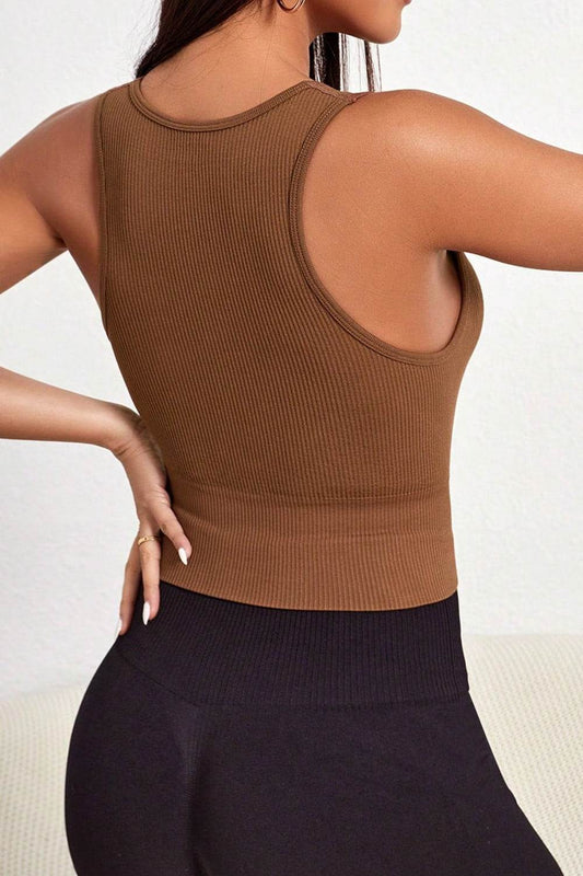 Scoop Neck Wide Strap Tank - Hovatok