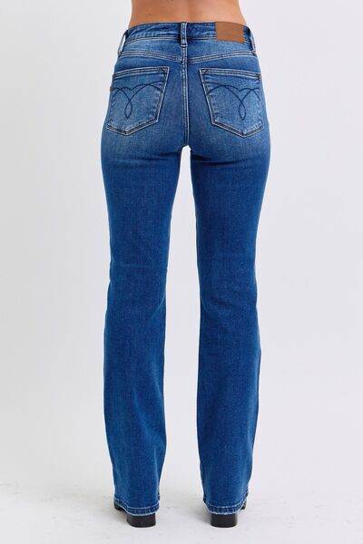Judy Blue Full Size Run Mid-Rise Bootcut Jeans with Thermal Lining - Hovatok