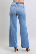 Judy Blue Full Size Wide Leg Jeans with Pockets - Hovatok