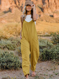 Double Take Full Size Sleeveless V-Neck Pocketed Jumpsuit - Hovatok