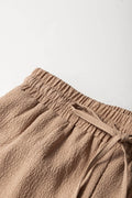 Textured Tiered Edge High Waist Shorts - Hovatok