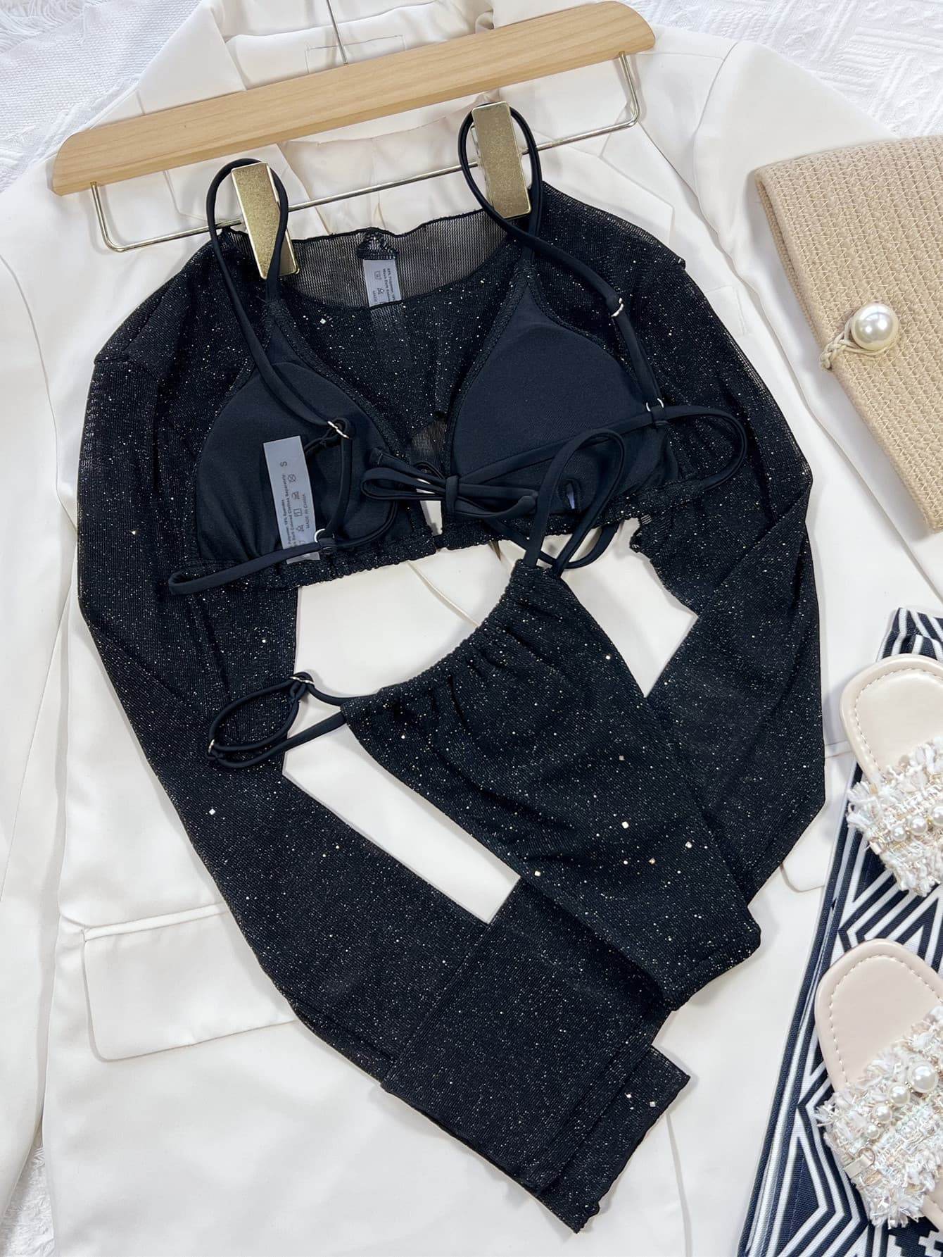 Glitter Three-Piece Swim Set - Hovatok