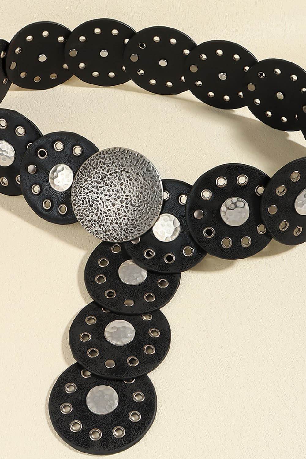 Round Shape PU Leather Belt - Hovatok