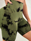 Tie-Dye High Waist Active Shorts - Hovatok