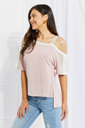 Andree by Unit Full Size Something Simple Cold Shoulder Tee - Hovatok