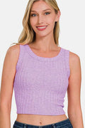 Zenana Ribbed Cropped Tank - Hovatok