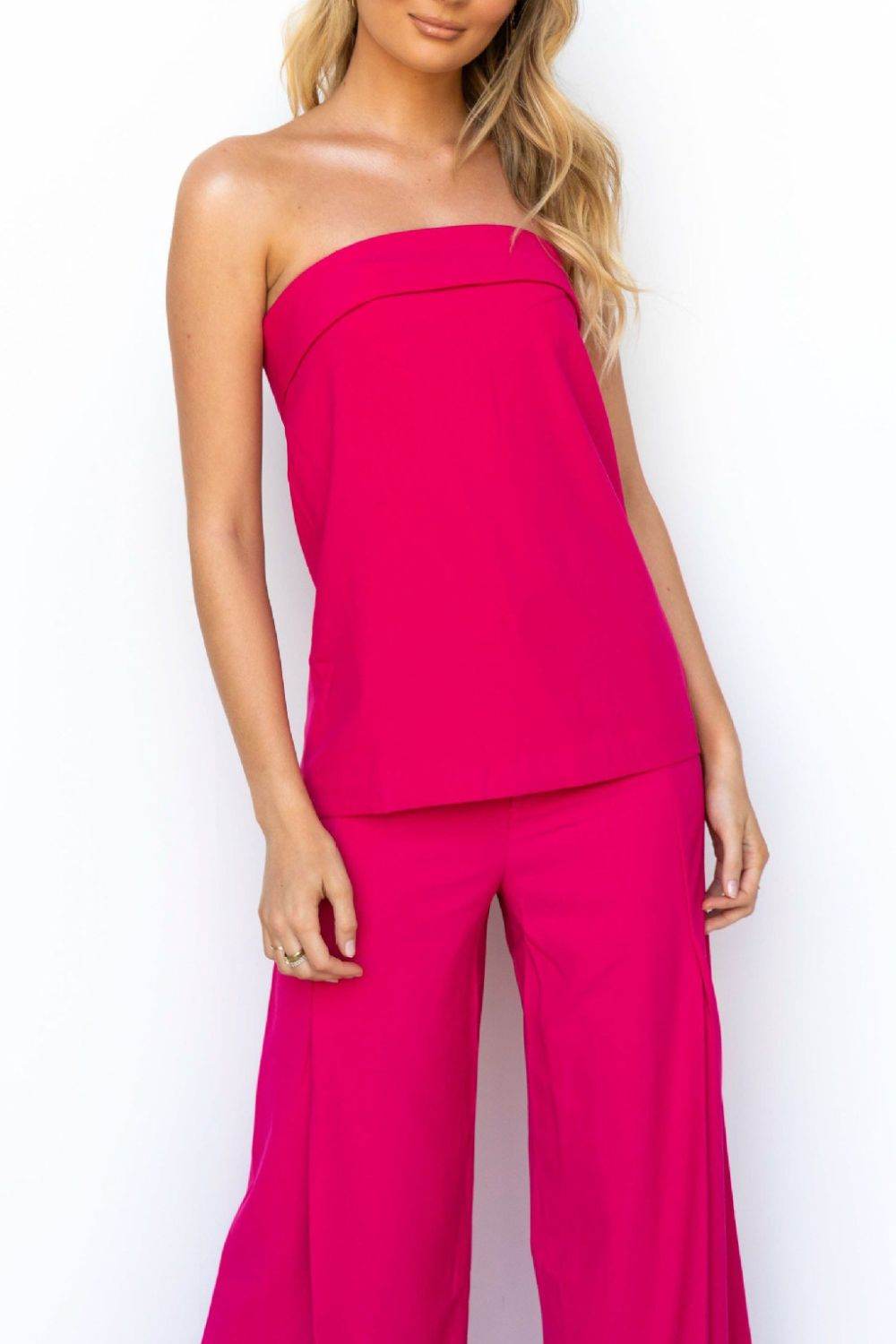 Tube Top and Wide Leg Pants Set - Hovatok