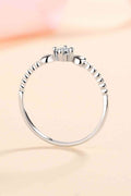 Adored Moissanite Heart 925 Sterling Silver Ring - Hovatok