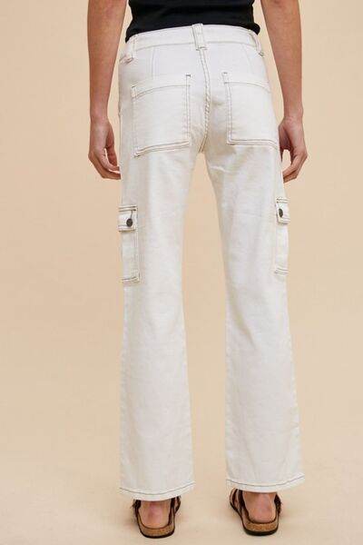 Annie Wear Straight Leg Jeans with Cargo Pockets - Hovatok