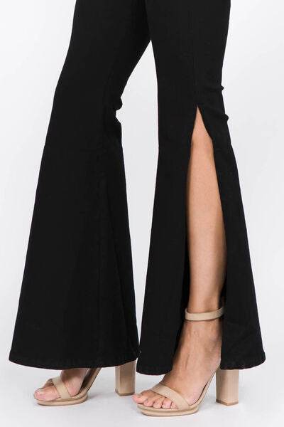 American Bazi Side Slit Flare Jeans - Hovatok