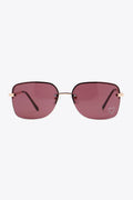 Rhinestone Heart Metal Frame Sunglasses - Hovatok