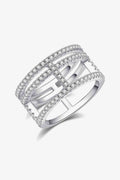 Adored Moissanite Cutout Wide Ring - Hovatok