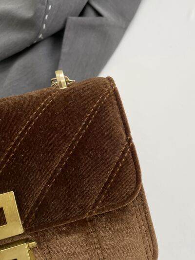 Solid Color Chain Shoulder Bag - Hovatok